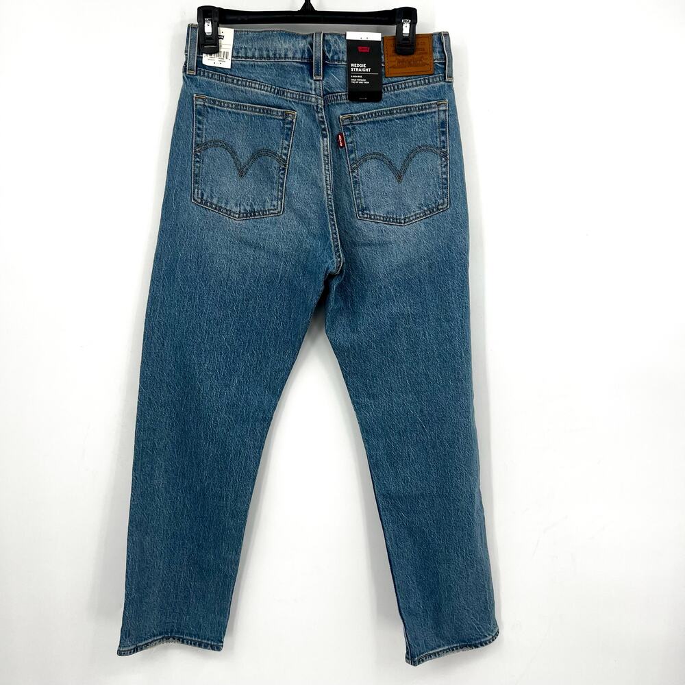LEVI'S Womens Wedgie Straight Jeans 29x28 US 8 Calling All Blue 34964-0178 NWT - Picture 8 of 14
